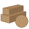 A stack of timber